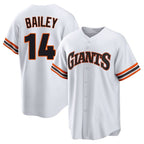 Silnrao SF.Giants #14 Patrick Bailey Player White Home Game Stitched Jerseys