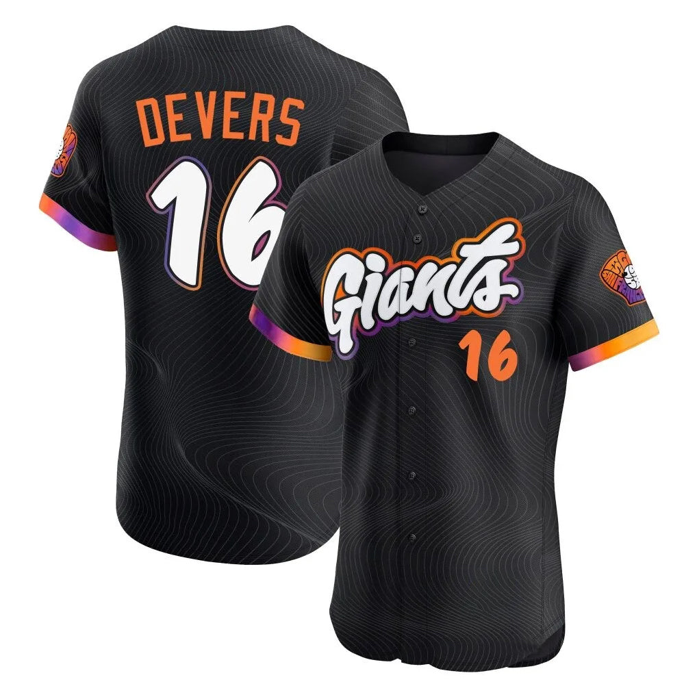 Silnrao SF.Giants #16 Rafael Devers Player Black 2025 City Connect Home Limited Elite Stitched Jerseys