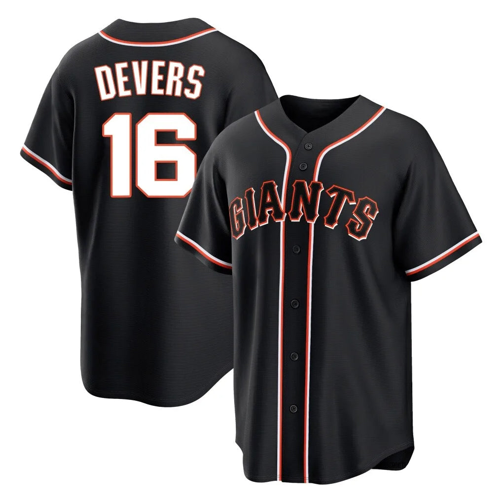 Silnrao SF.Giants #16 Rafael Devers Player Black Fashion Out Home Limited Stitched Jerseys