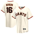 Silnrao SF.Giants #16 Rafael Devers Player Cream Home Game Stitched Jerseys