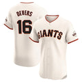 Silnrao SF.Giants #16 Rafael Devers Player Cream Home Limited Elite Stitched Jerseys