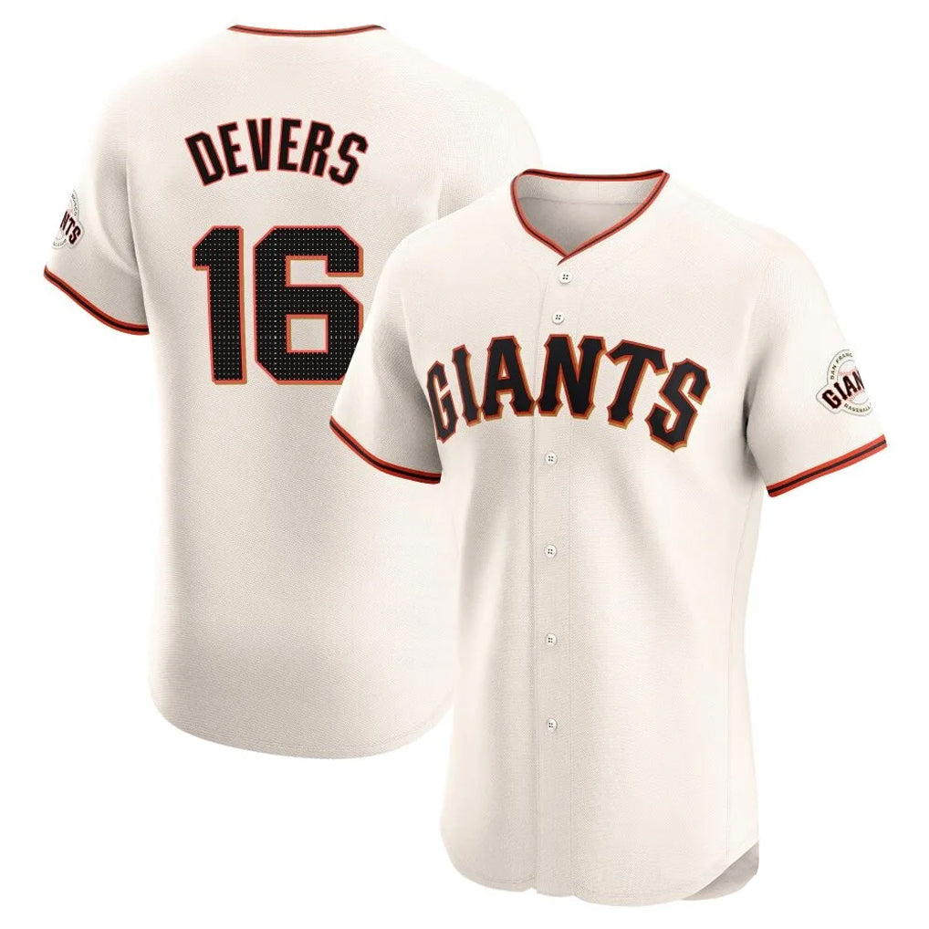 Silnrao SF.Giants #16 Rafael Devers Player Cream Home Limited Elite Stitched Jerseys