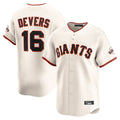 Silnrao SF.Giants #16 Rafael Devers Player Cream Home Limited Stitched Jerseys