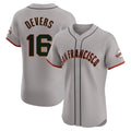 Silnrao SF.Giants #16 Rafael Devers Player Gray Home Limited Elite Stitched Jerseys
