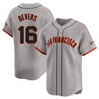 Silnrao SF.Giants #16 Rafael Devers Player Gray Home Limited Stitched Jerseys