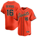Silnrao SF.Giants #16 Rafael Devers Player Orange Home Limited Stitched Jerseys