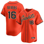 Silnrao SF.Giants #16 Rafael Devers Player Orange Home Limited Stitched Jerseys