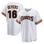 Silnrao SF.Giants #16 Rafael Devers Player White Home Game Stitched Jerseys