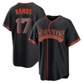 Silnrao SF.Giants #17 Heliot Ramos Player Black Alternate Limited Stitched Jerseys