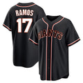 Silnrao SF.Giants #17 Heliot Ramos Player Black Fashion Out Home Limited Stitched Jerseys