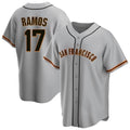 Silnrao SF.Giants #17 Heliot Ramos Player Gray Home Game Stitched Jerseys