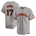 Silnrao SF.Giants #17 Heliot Ramos Player Gray Home Limited Stitched Jerseys
