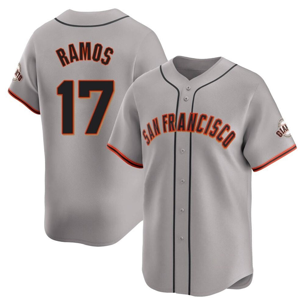 Silnrao SF.Giants #17 Heliot Ramos Player Gray Home Limited Stitched Jerseys