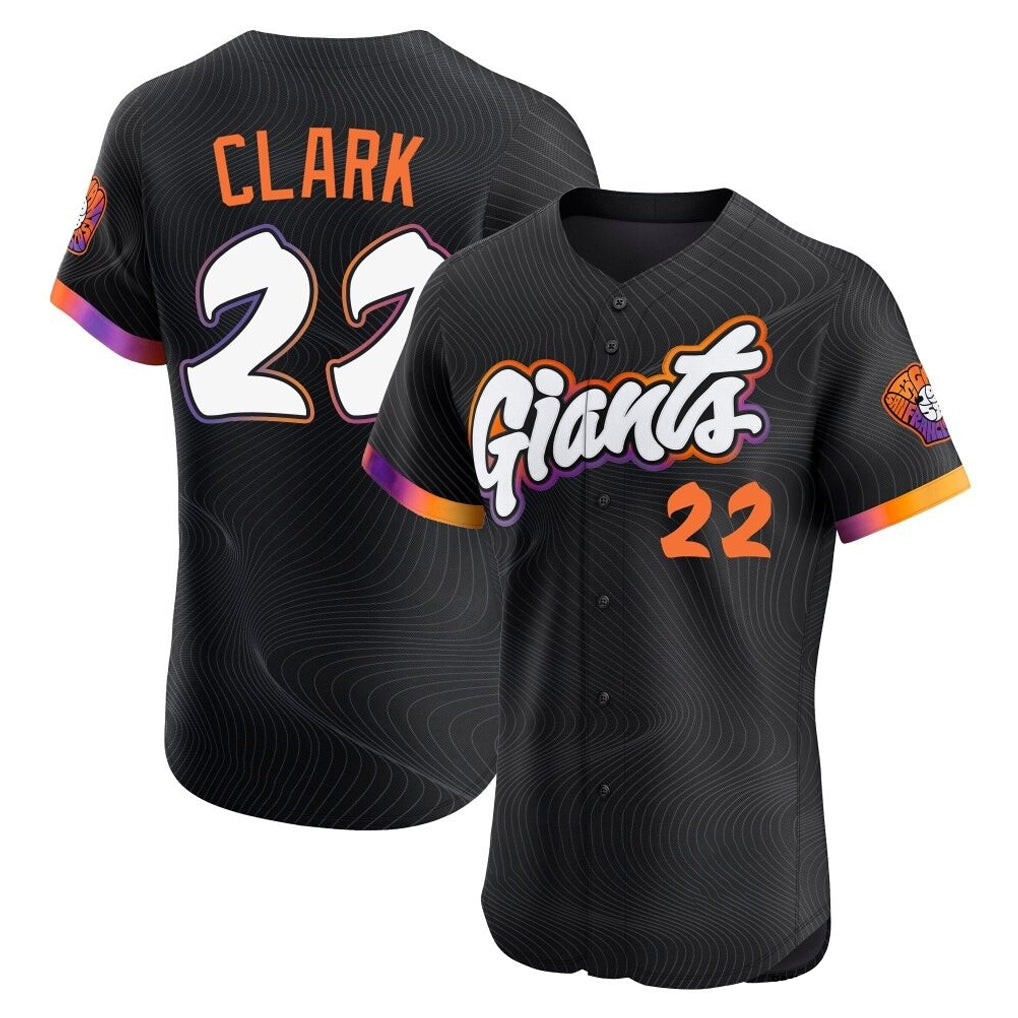 Silnrao SF.Giants #22 Will Clark Player Black 2025 City Connect Home Limited Elite Stitched Jerseys