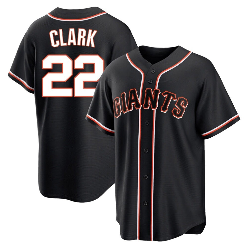 Silnrao SF.Giants #22 Will Clark Player Black Fashion Out Home Limited Stitched Jerseys