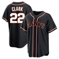 Silnrao SF.Giants #22 Will Clark Player Black Fashion Out Home Limited Stitched Jerseys