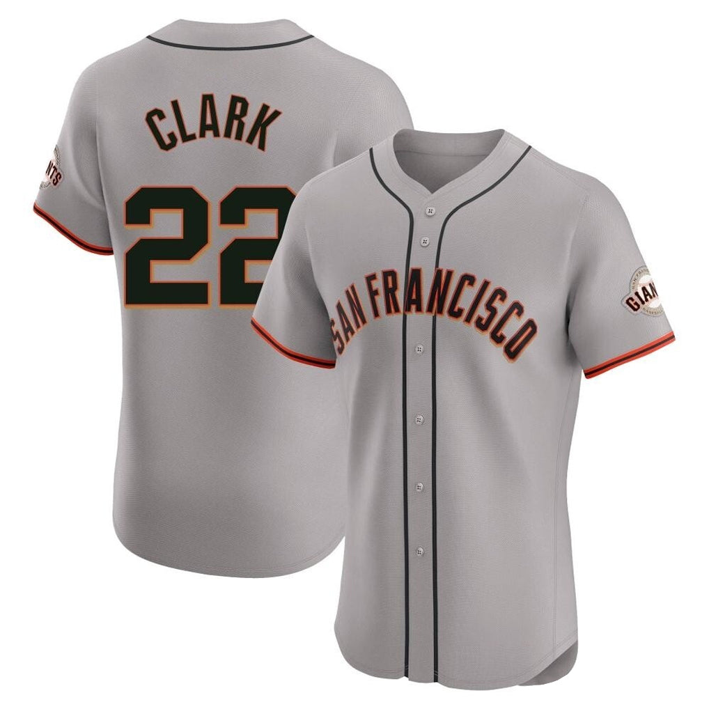 Silnrao SF.Giants #22 Will Clark Player Gray Home Limited Elite Stitched Jerseys