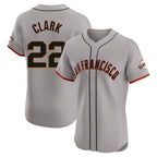 Silnrao SF.Giants #22 Will Clark Player Gray Home Limited Elite Stitched Jerseys