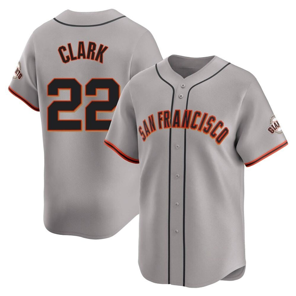 Silnrao SF.Giants #22 Will Clark Player Gray Home Limited Stitched Jerseys