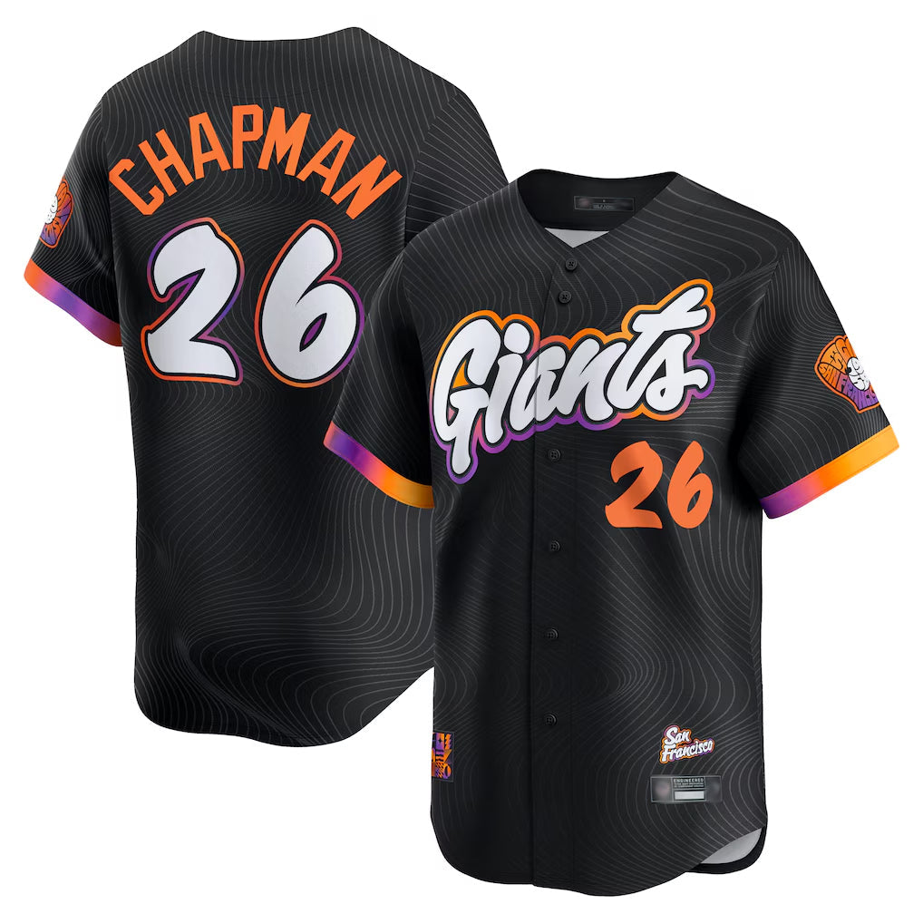 Silnrao SF.Giants #26 Matt Chapman Player Black 2025 City Connect Home Limited Stitched Jerseys