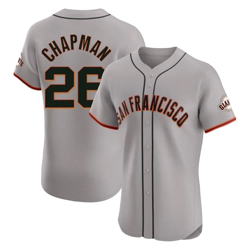 Silnrao SF.Giants #26 Matt Chapman Player Gray Home Limited Elite Stitched Jerseys