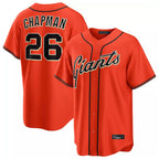 Silnrao SF.Giants #26 Matt Chapman Player Orange Home Game Stitched Jerseys