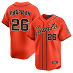 Silnrao SF.Giants #26 Matt Chapman Player Orange Home Limited Stitched Jerseys