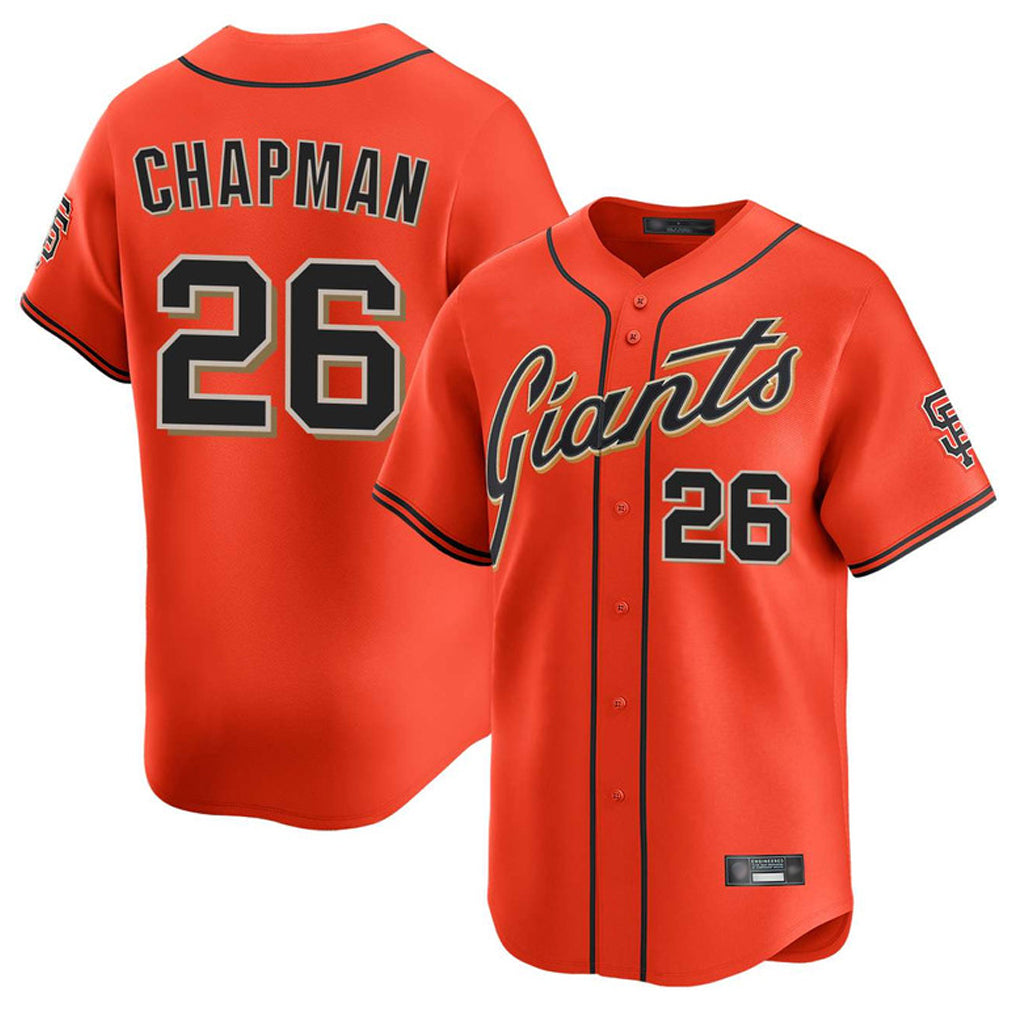 Silnrao SF.Giants #26 Matt Chapman Player Orange Home Limited Stitched Jerseys