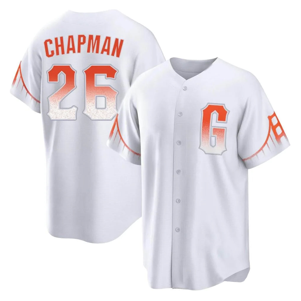 Silnrao SF.Giants #26 Matt Chapman Player White City Connect Home Game Stitched Jerseys