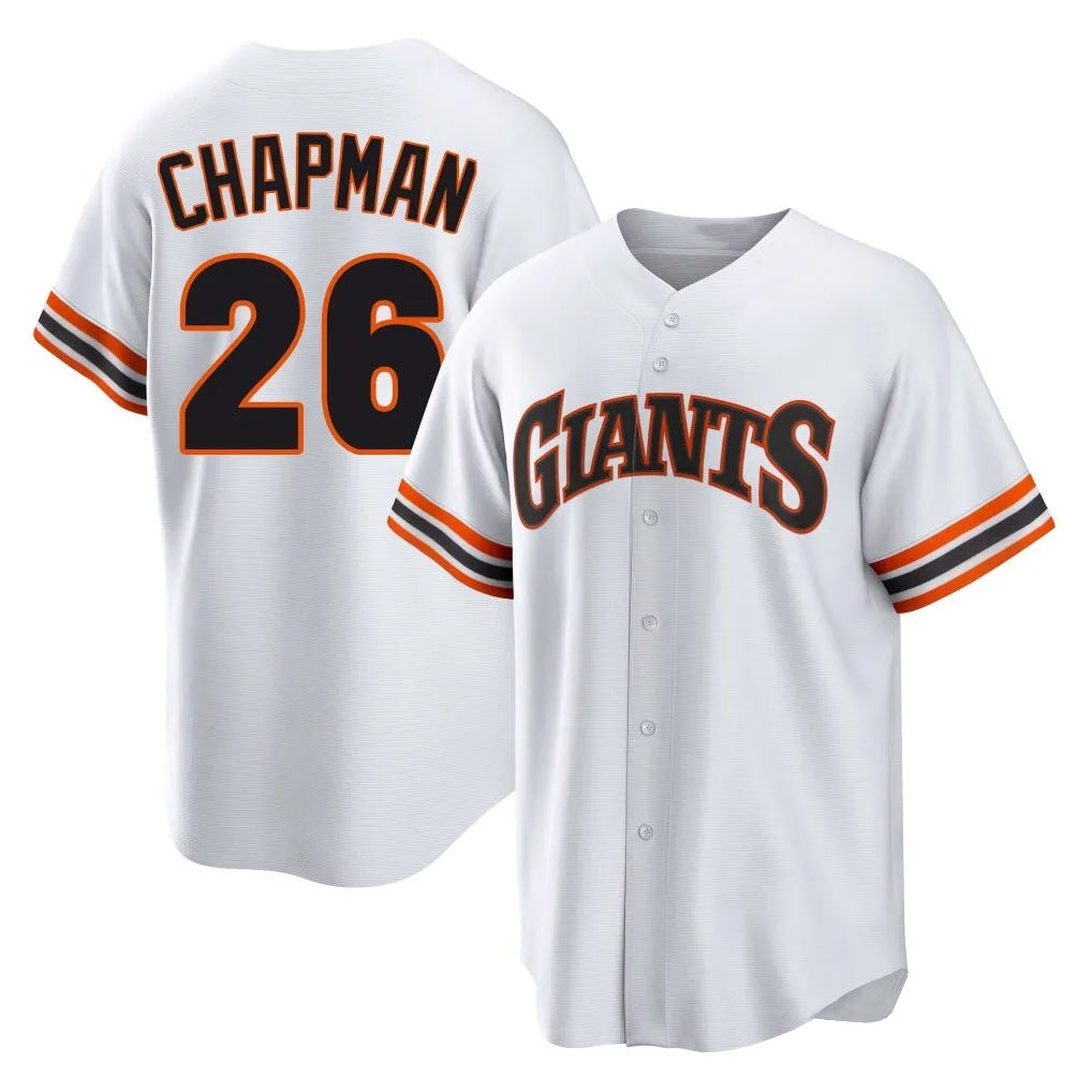 Silnrao SF.Giants #26 Matt Chapman Player White Throwback Cooperstown Collection Home Game Stitched Jerseys