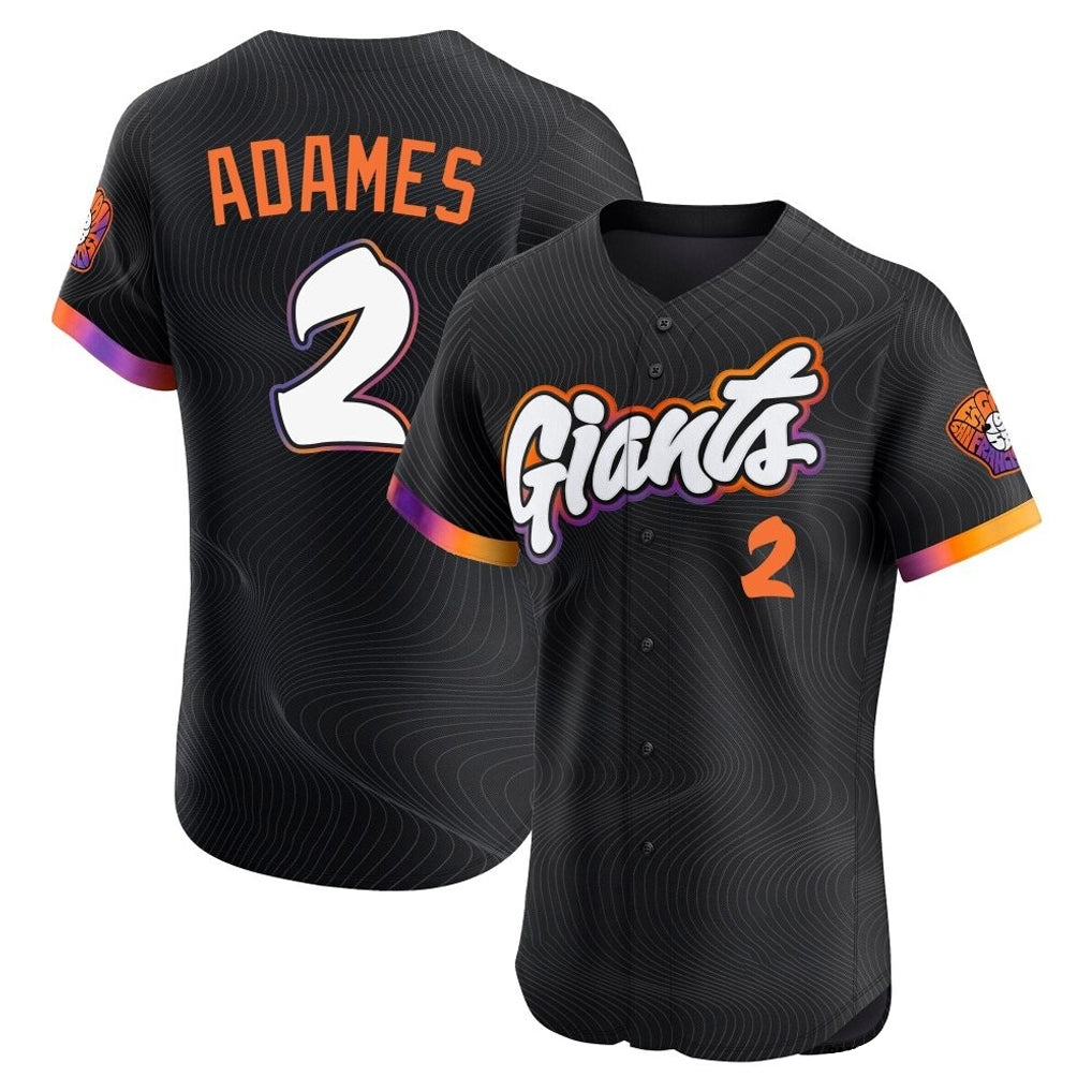 Silnrao SF.Giants #2 Willy Adames Player Black 2025 City Connect Home Limited Elite Stitched Jerseys