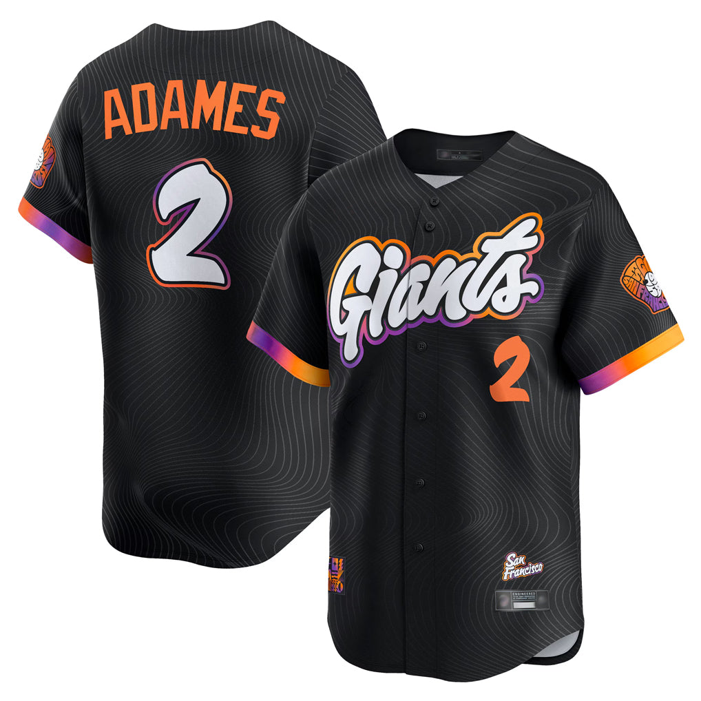 Silnrao SF.Giants #2 Willy Adames Player Black 2025 City Connect Home Limited Stitched Jerseys