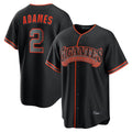 Silnrao SF.Giants #2 Willy Adames Player Black Alternate Limited Stitched Jerseys