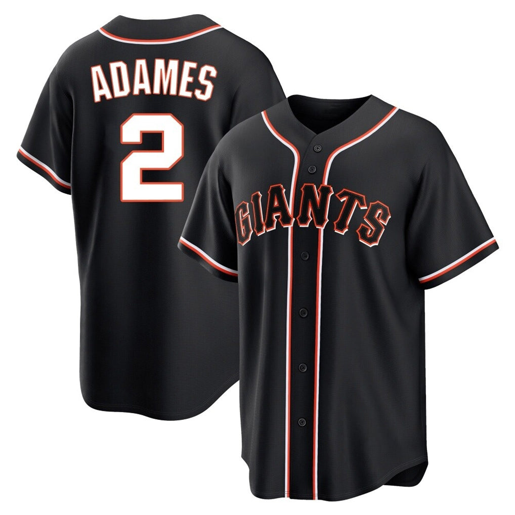 Silnrao SF.Giants #2 Willy Adames Player Black Fashion Out Home Limited Stitched Jerseys