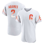 Silnrao SF.Giants #2 Willy Adames Player White City Connect Home Limited Elite Stitched Jerseys
