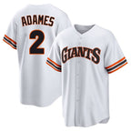 Silnrao SF.Giants #2 Willy Adames Player White Home Game Stitched Jerseys