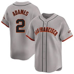 Silnrao SF.Giants #2 Willy Adames Player Gray Home Limited Stitched Jerseys