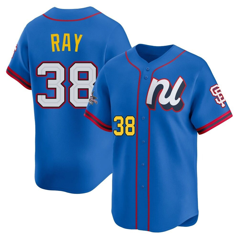 Silnrao SF.Giants #38 Robbie Ray Player Blue National League All-Star Edition Limited Stitched Jerseys