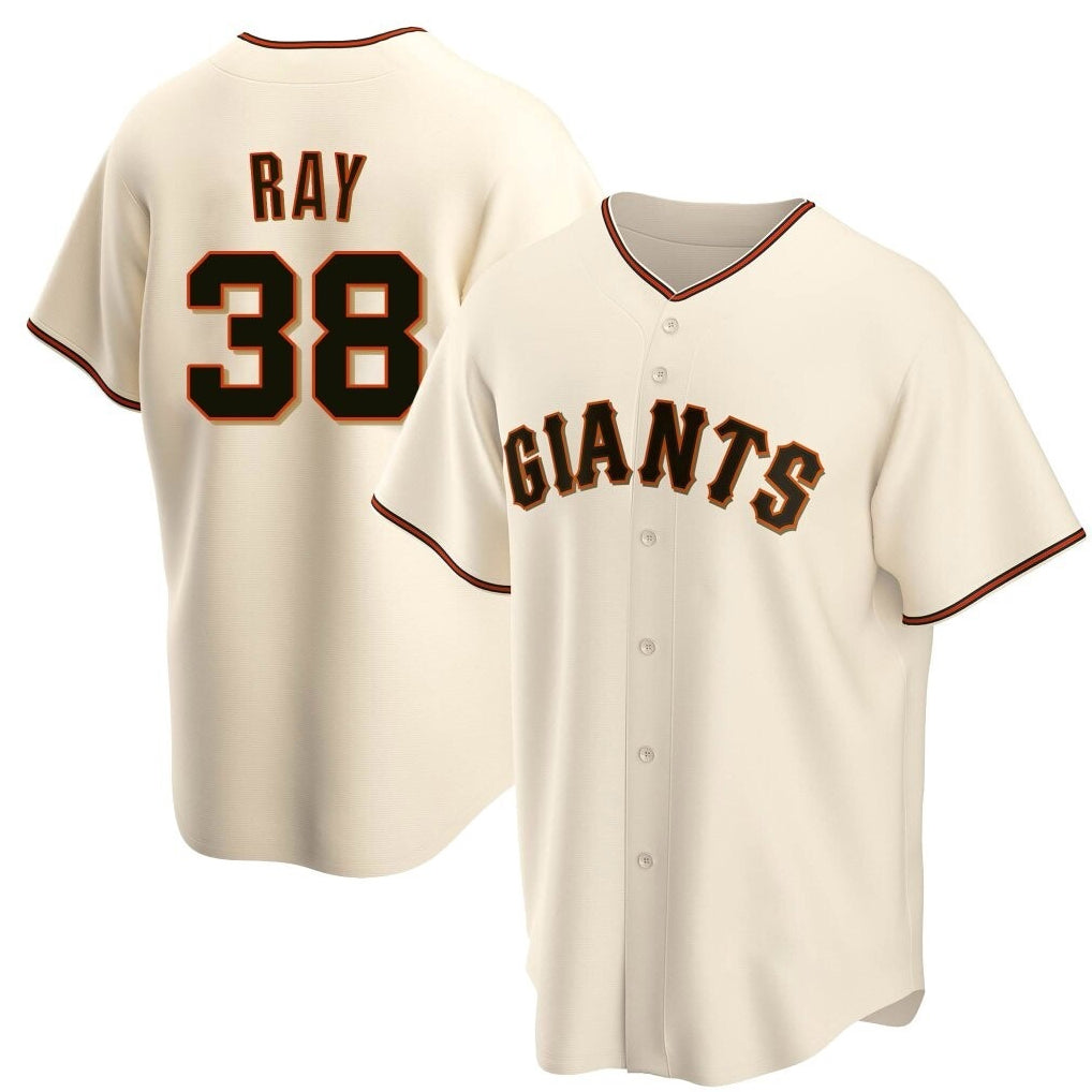 Silnrao SF.Giants #38 Robbie Ray Player Cream Home Game Stitched Jerseys