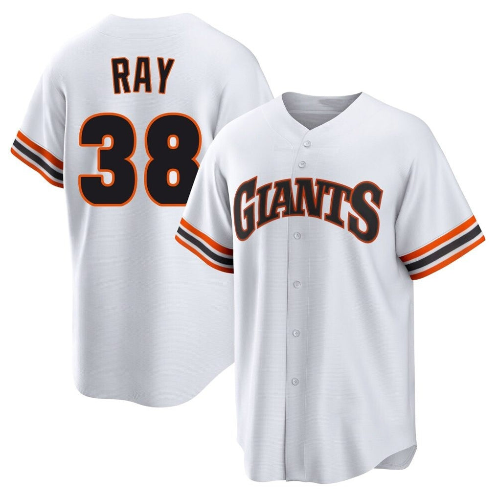 Silnrao SF.Giants #38 Robbie Ray Player White Home Game Stitched Jerseys
