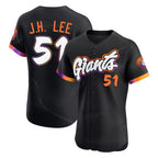 Silnrao SF.Giants #51 Jung Hoo Lee Player Black 2025 City Connect Home Limited Elite Stitched Jerseys