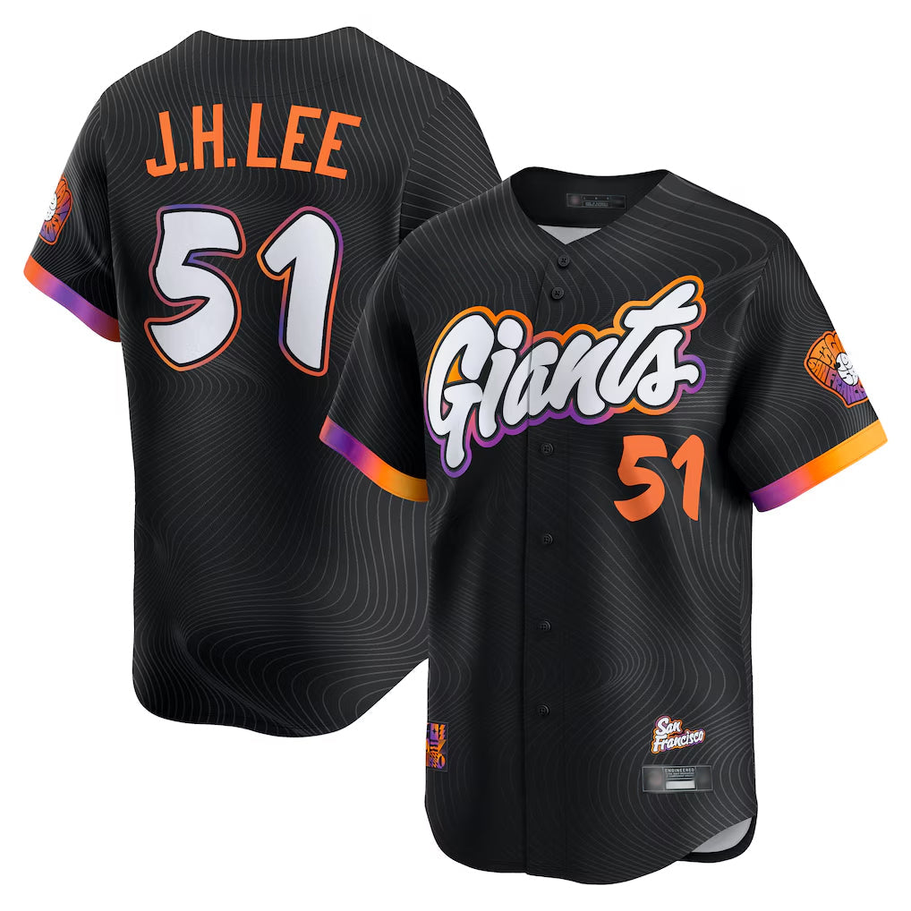 Silnrao SF.Giants #51 Jung Hoo Lee Player Black 2025 City Connect Home Limited Stitched Jerseys