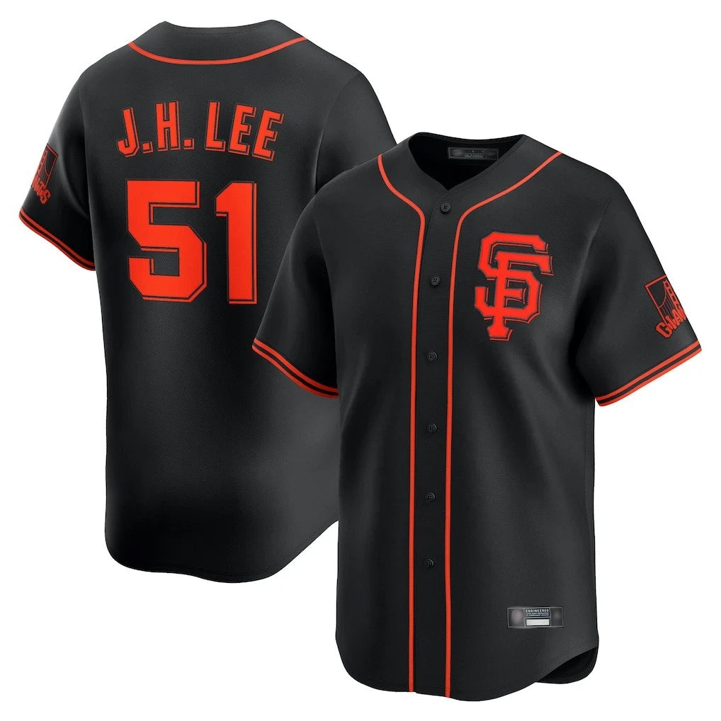 Silnrao SF.Giants #51 Jung Hoo Lee Player  Black 2026 Home Limited Stitched Jerseys