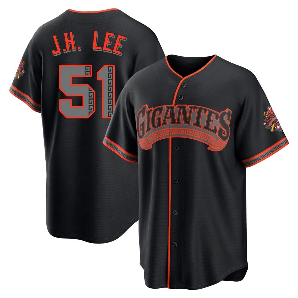 Silnrao SF.Giants #51 Jung Hoo Lee Player  Black Alternate Limited Stitched Jerseys