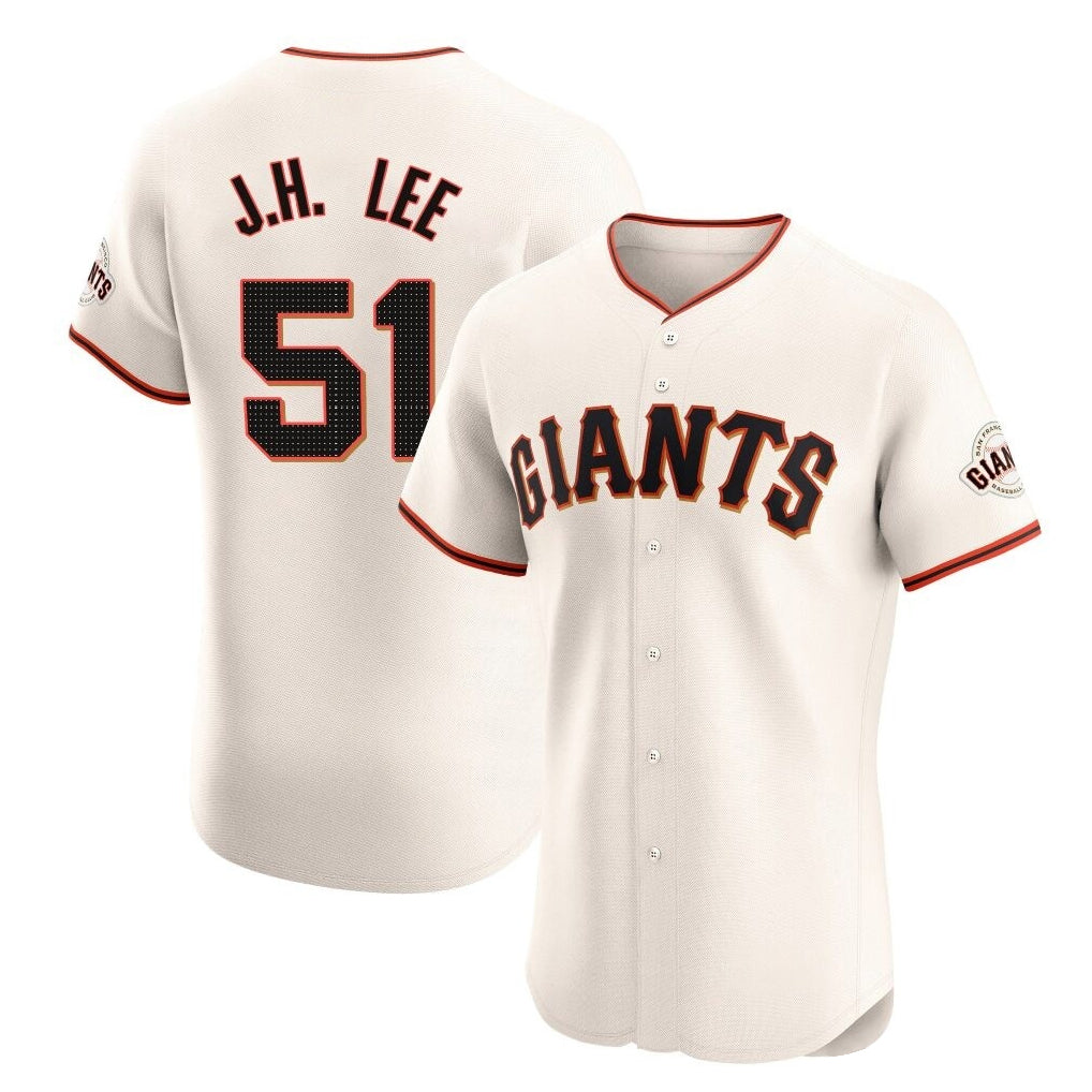 Silnrao SF.Giants #51 Jung Hoo Lee Player Cream Home Limited Elite Stitched Jerseys