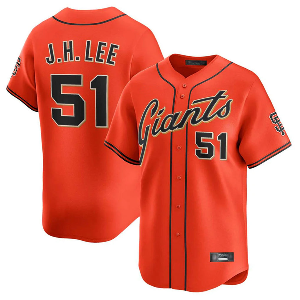 Silnrao SF.Giants #51 Jung Hoo Lee Player Orange Home Limited Stitched Jerseys