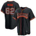 Silnrao SF.Giants #62 Logan Webb Player Black Alternate Limited Stitched Jerseys