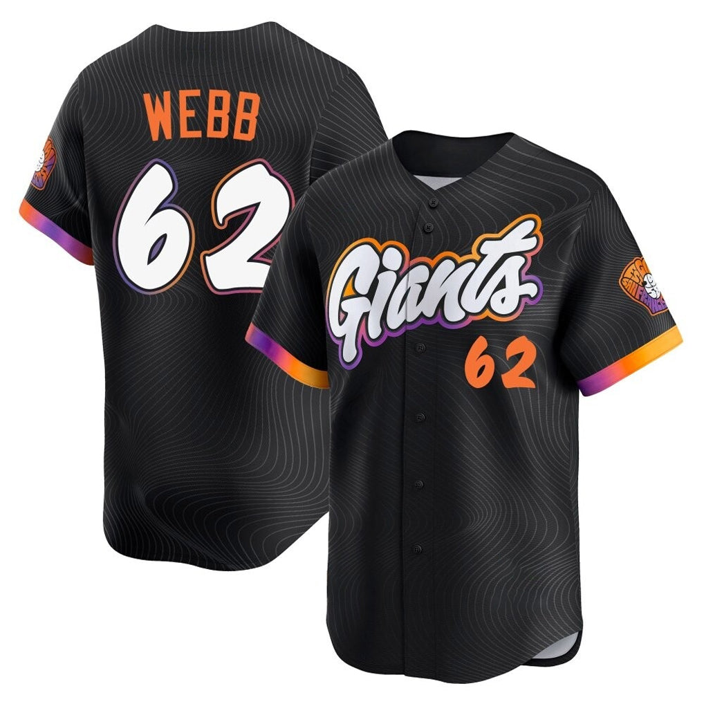 Silnrao SF.Giants #62 Logan Webb Player Black City Connect Home Limited Stitched Jerseys