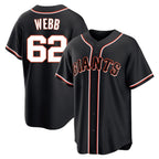 Silnrao SF.Giants #62 Logan Webb Player Black Fashion Out Home Limited Stitched Jerseys
