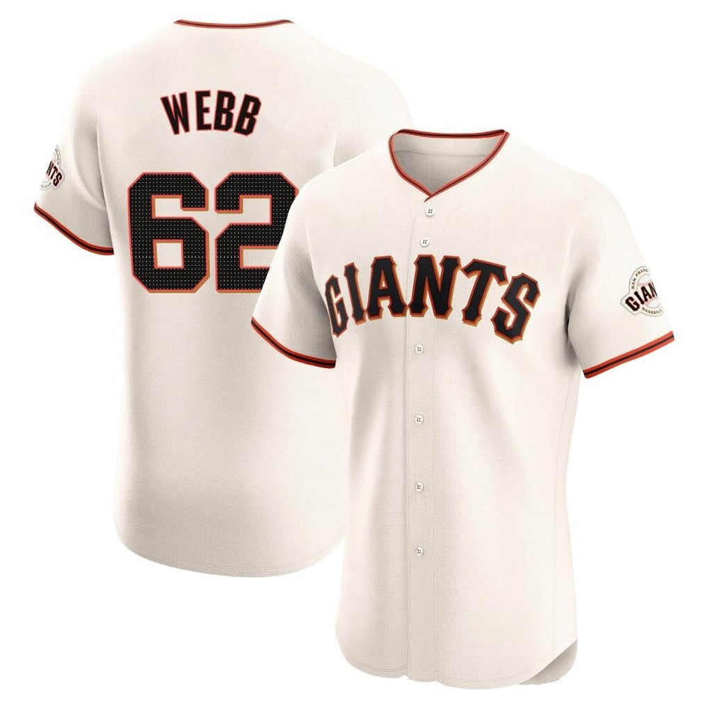 Silnrao SF.Giants #62 Logan Webb Player Cream Home Limited Elite Stitched Jerseys